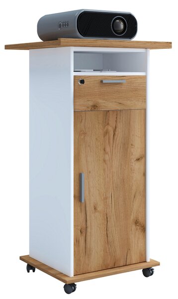 STŮL PRO PRÁCI VE STOJE, bílá, medový dub, 60/50/108,3 cm MID.YOU - Kancelářské stoly, Online Only