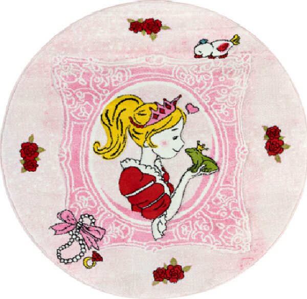 VOPI Kusový koberec MOMO kruh K11568-09 Pink Varianta: 133 x 133 cm kruh