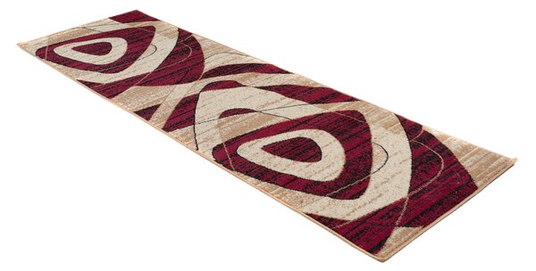 Makro Abra Koberec Běhoun CHEAP K858B krémový červený Rozměr: 70x300 cm