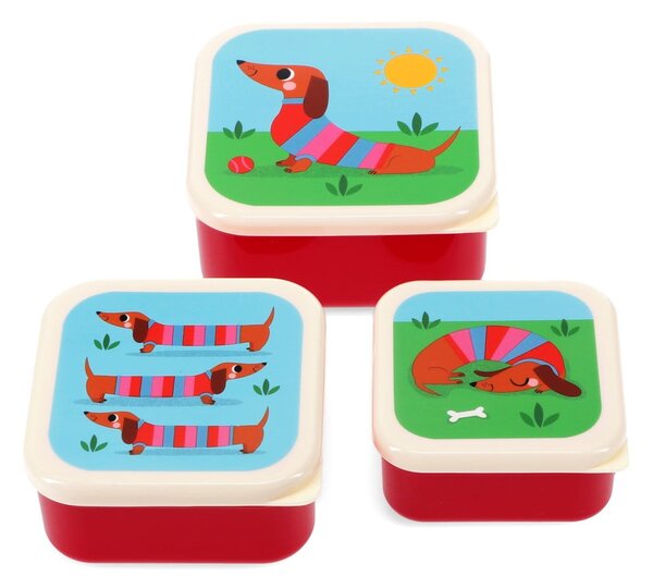 Dětský svačinový box 3 ks Sausage Dog – Rex London