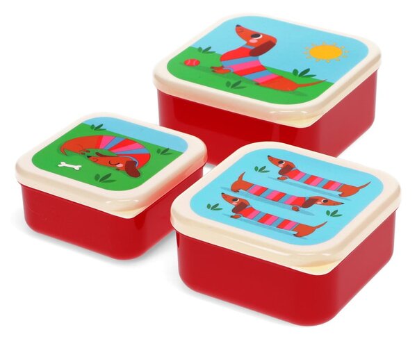 Dětský svačinový box 3 ks Sausage Dog – Rex London