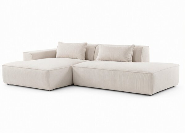 ROHOVÁ SEDAČKA, plast, textil, kompozitní dřevo, béžová Livetastic - Sedací soupravy, Online Only