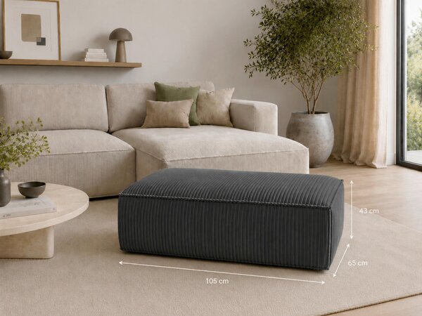 TABURET, textil, kompozitní dřevo, 105/43/65 cm Livetastic - Taburety, Online Only