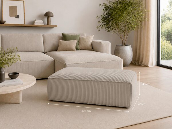 TABURET, textil, kompozitní dřevo, 105/43/65 cm Livetastic - Taburety, Online Only