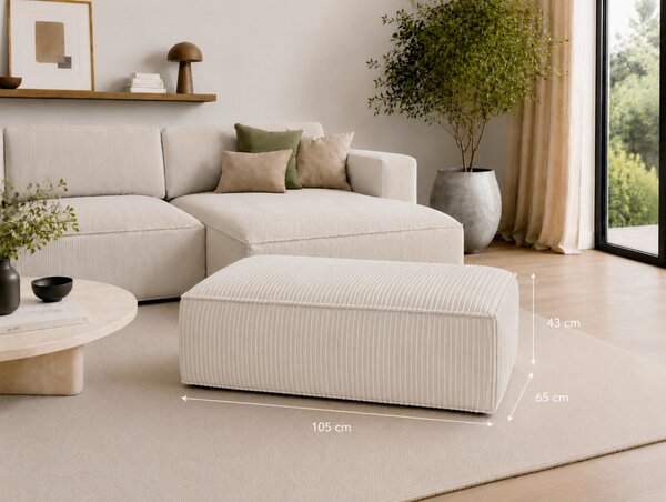 TABURET, textil, kompozitní dřevo, 105/43/65 cm Livetastic - Taburety, Online Only