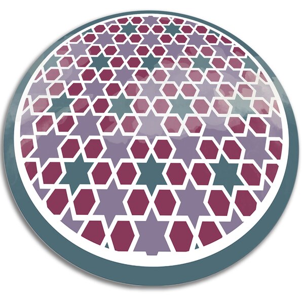 Kulatý vinylový domácí koberec Geometrické hvězdy