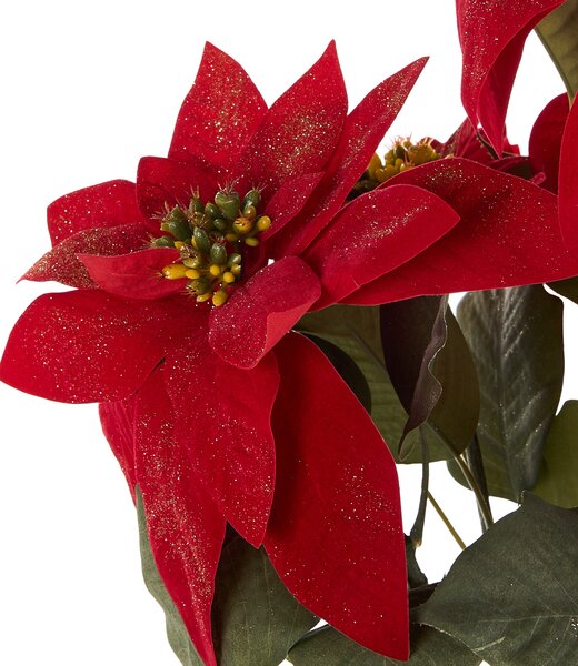 Umělá rostlina CHRISTMAS FLOWER 61 cm Červená