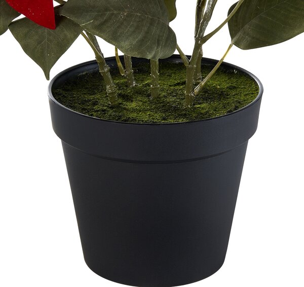 Umělá rostlina CHRISTMAS FLOWER 61 cm Červená