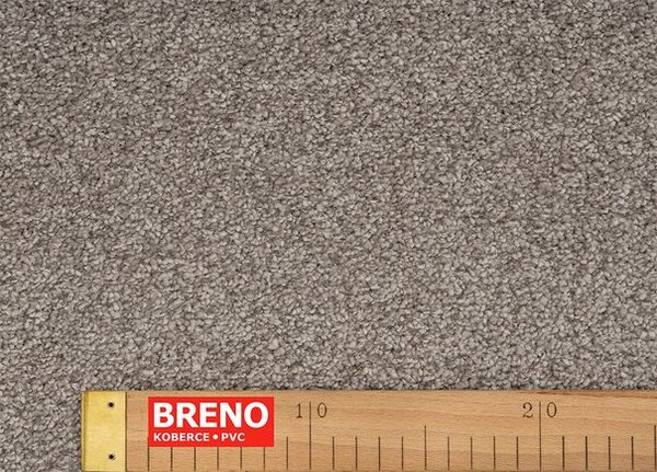 Breno Metrážový koberec FINESSE 76 taupe hnědá, šíře 400 cm, Hnědá