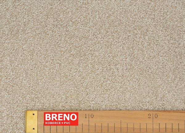 Breno Metrážový koberec FINESSE 71 světle béžová, šíře 400 cm, Béžová