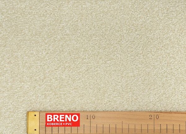 Breno Metrážový koberec FINESSE 69 krémově bílá, šíře 400 cm, Béžová