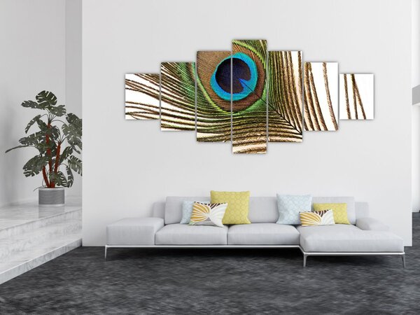 Obraz pavího peří (210x100 cm)