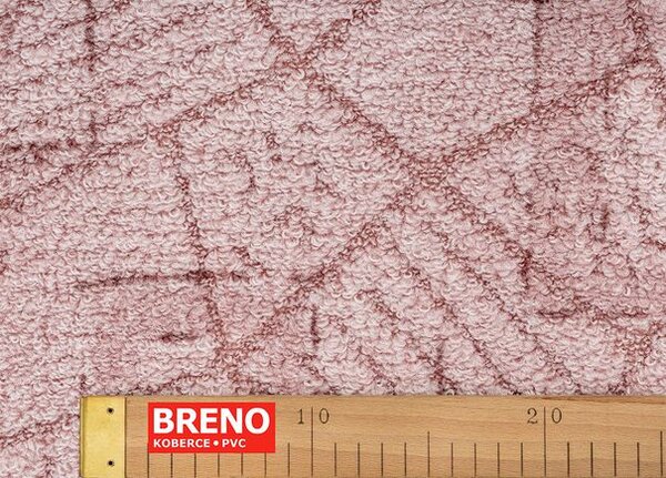 Breno Metrážový koberec BOSSANOVA 62, šíře 400 cm, Růžová