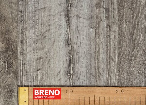 Breno PVC PURETEX Lime Oak 796M – tmavé dřevo, šíře 400 cm