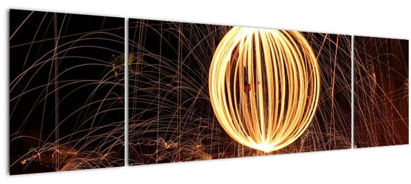 Obraz světelné koule (170x50 cm)