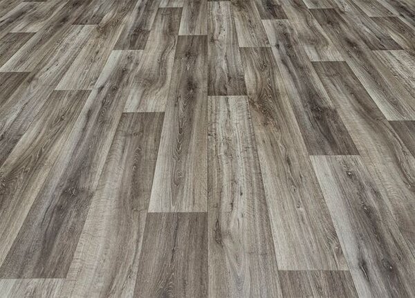 Breno PVC PURETEX Lime Oak 796M – tmavé dřevo, šíře 400 cm