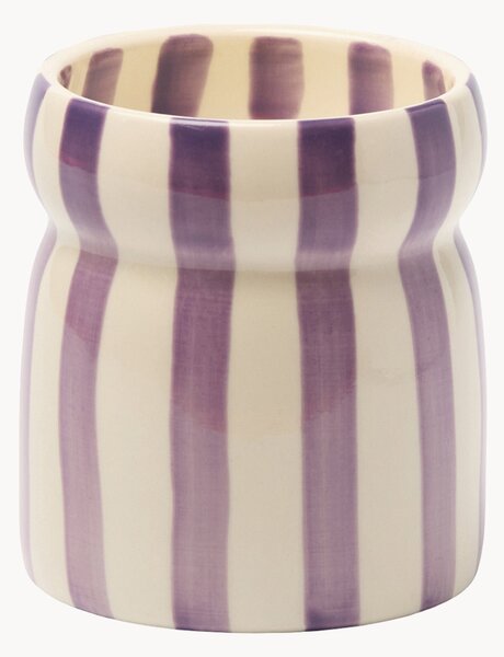 Pruhovaná vonná svíčka z keramiky Purple (Waikiki Waters)