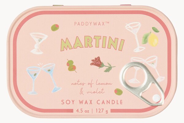 Vonná svíčka v plechovce Martini (citron, fialka)