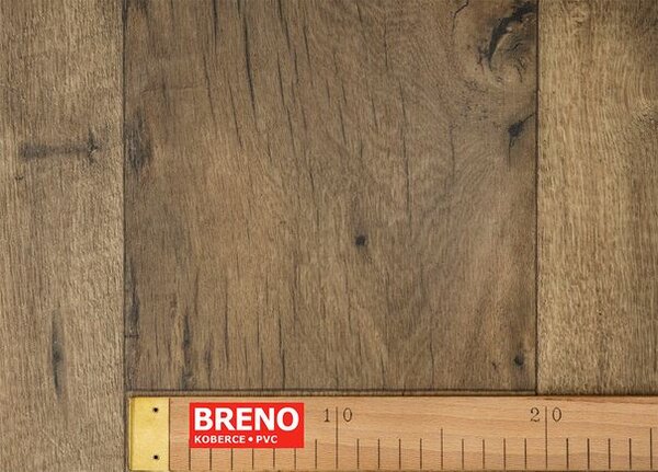 Breno PVC TOPTEX Valley Oak 639M – hnědé dřevo, šíře 400 cm