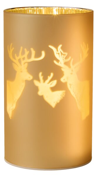 Livarno® LED svícen se svíčkou (zlatá) (100413014001)