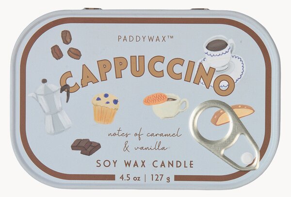 Vonná svíčka v plechovce Cappuccino (čokoláda, třešeň)