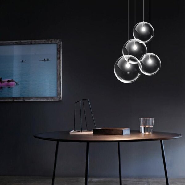 Toolight - Závěsné svítidlo Lassi 20cm APP306-1CP, E27, černá, OSW-00358