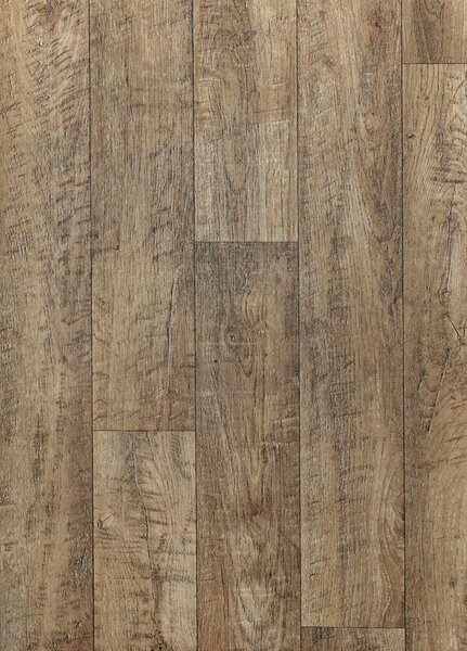 Breno PVC TRENTO Stock Oak 666M – tmavě hnědé dřevo, šíře 300 cm
