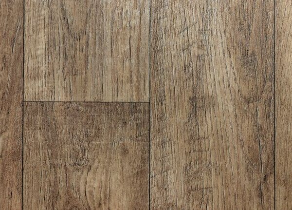 Breno PVC TRENTO Stock Oak 666M – tmavě hnědé dřevo, šíře 300 cm