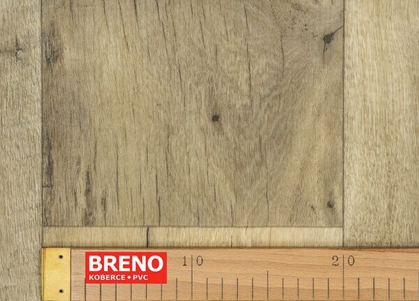 Breno PVC TOPTEX Valley Oak 162M – hnědé dřevo, šíře 400 cm