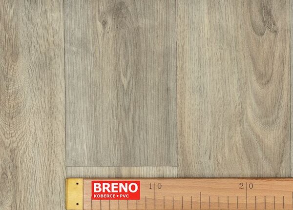 Breno PVC SUPERTEX Tavel 594 – šedé dřevo, šíře 400 cm