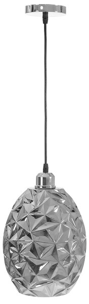 Toolight Skleněná závěsná lampa Chrome APP564-1CP