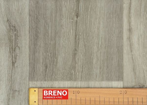 Breno PVC PURETEX Lime Oak 096L – šedé dřevo, šíře 400 cm