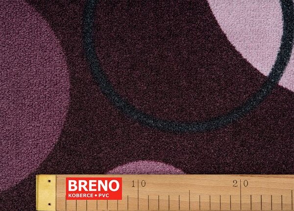 Breno Metrážový koberec EXPO NEW 19 fialový, šíře 400 cm