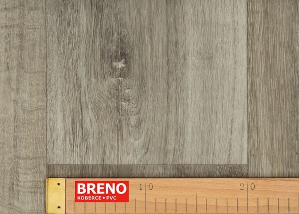 Breno PVC PURETEX Lime Oak 960L – hnědé dřevo, šíře 400 cm