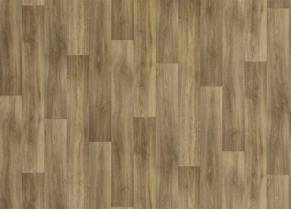 Breno PVC PURETEX Lime Oak 613M – hnědé dřevo, šíře 400 cm
