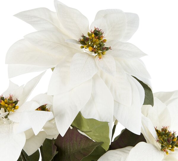 Umělá rostlina CHRISTMAS FLOWER 61 cm Bílá