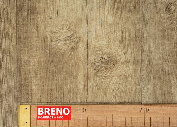 Breno PVC SUPERTEX Argentina 554 – hnědé dřevo, šíře 400 cm