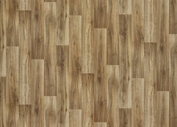 Breno PVC POLARIS Lime Oak 631M – tmavé dřevo, šíře 400 cm