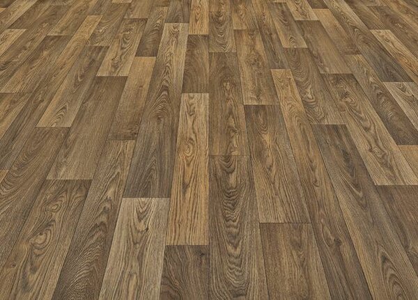 Breno PVC CARBONTEX Granero 546 – tmavé dřevo, šíře 200 cm