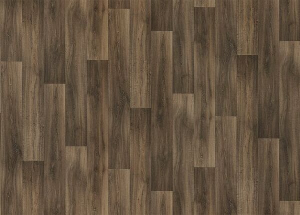 Breno PVC PURETEX Lime Oak 661D – tmavé dřevo, šíře 400 cm