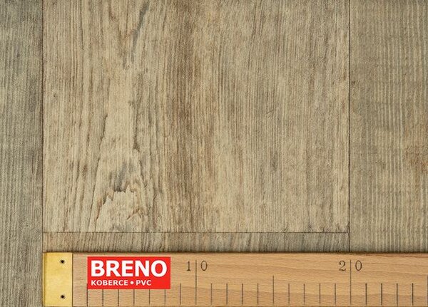 Breno PVC SUPERTEX Argentina 542 – hnědé dřevo, šíře 400 cm