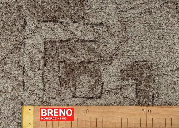 Breno Metrážový koberec BOSSANOVA 42, šíře 400 cm, Hnědá