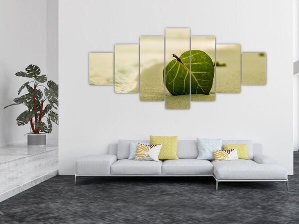 Obraz listu v písku (210x100 cm)