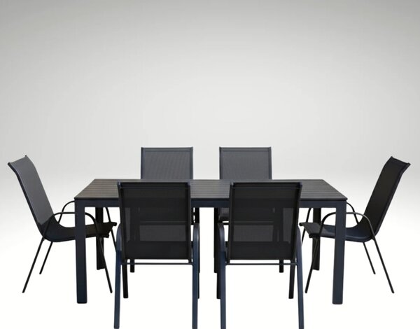Vikio Venkovní zahradní set 205x90 pro 6 osob DK303 antracit