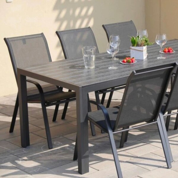 Vikio Venkovní zahradní set 205x90 pro 8 osob DK305 antracit