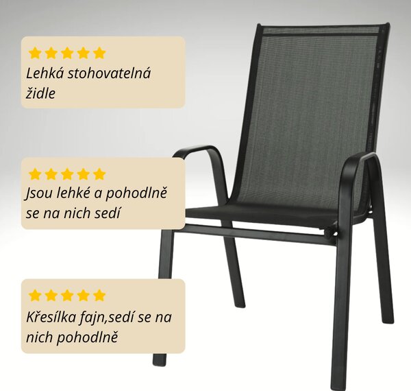 Vikio Venkovní malý zahradní set 90x90 pro 4 osoby DK301 antracit
