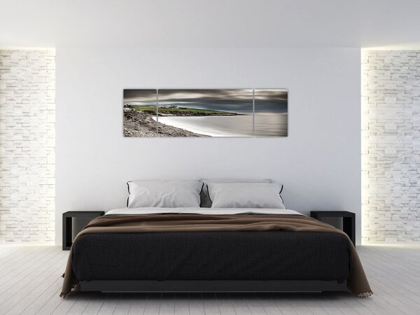 Obraz jezera v šeru (170x50 cm)