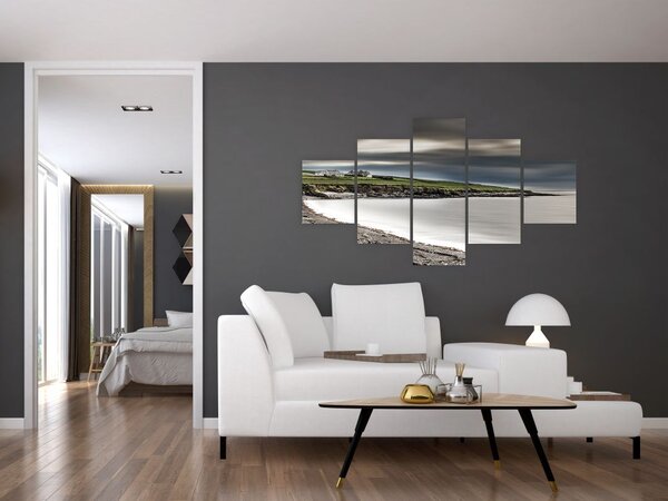 Obraz jezera v šeru (125x70 cm)