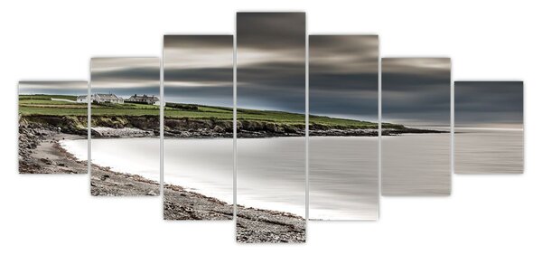 Obraz jezera v šeru (210x100 cm)