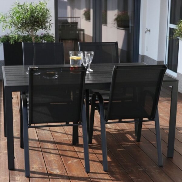 Vikio Venkovní zahradní set 150x90 pro 4 osoby DK302 antracit